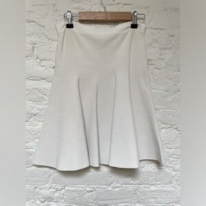 BCBG white fit and flare skirt stretch fabric size small